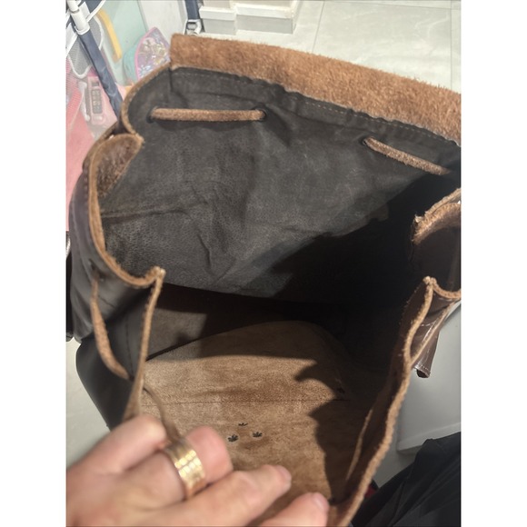 brown leather backpack Made I'm Greece - Picture 7 of 7